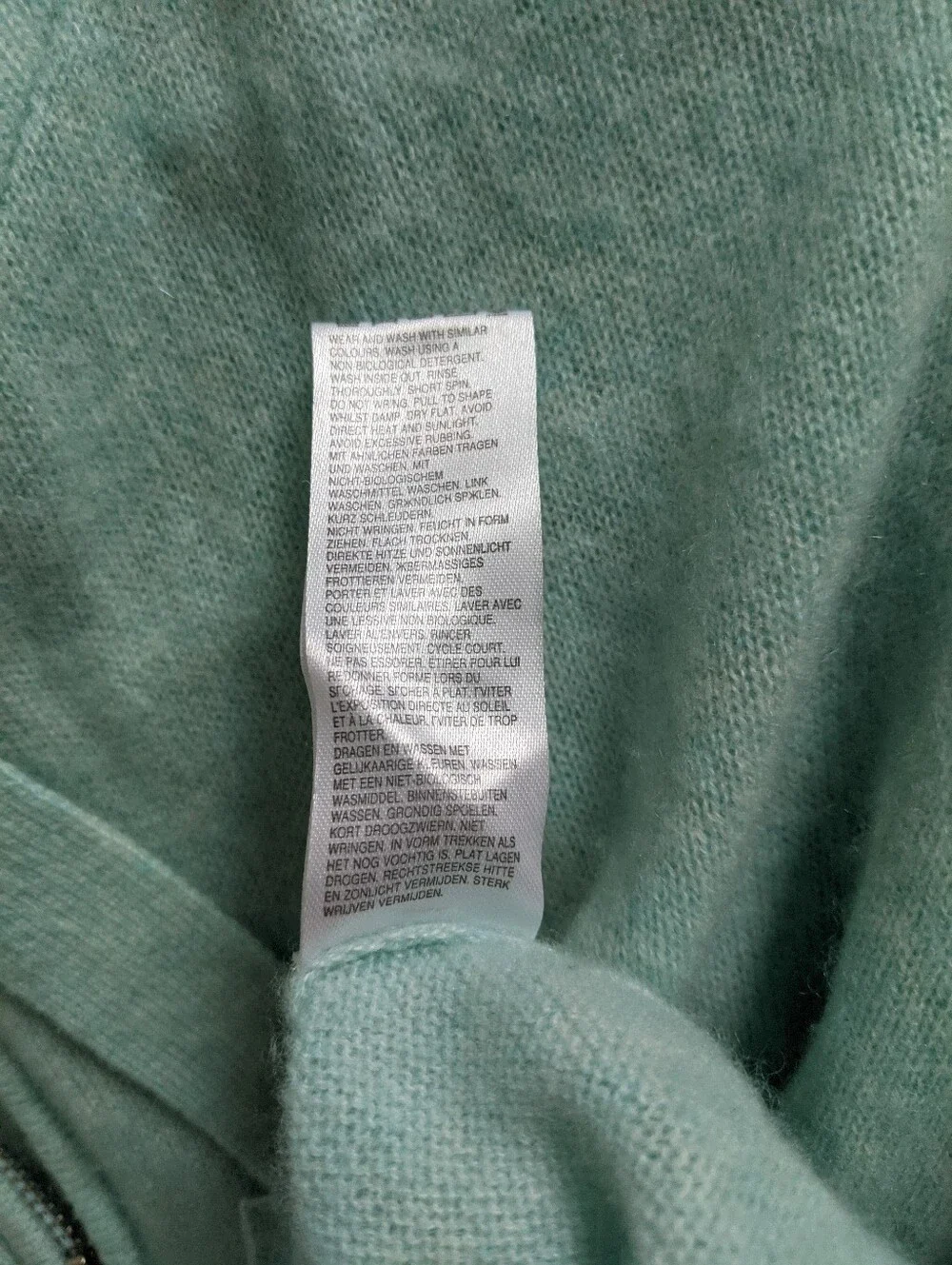 CRUSH .Mint Zip-Up Hooded SWEATER